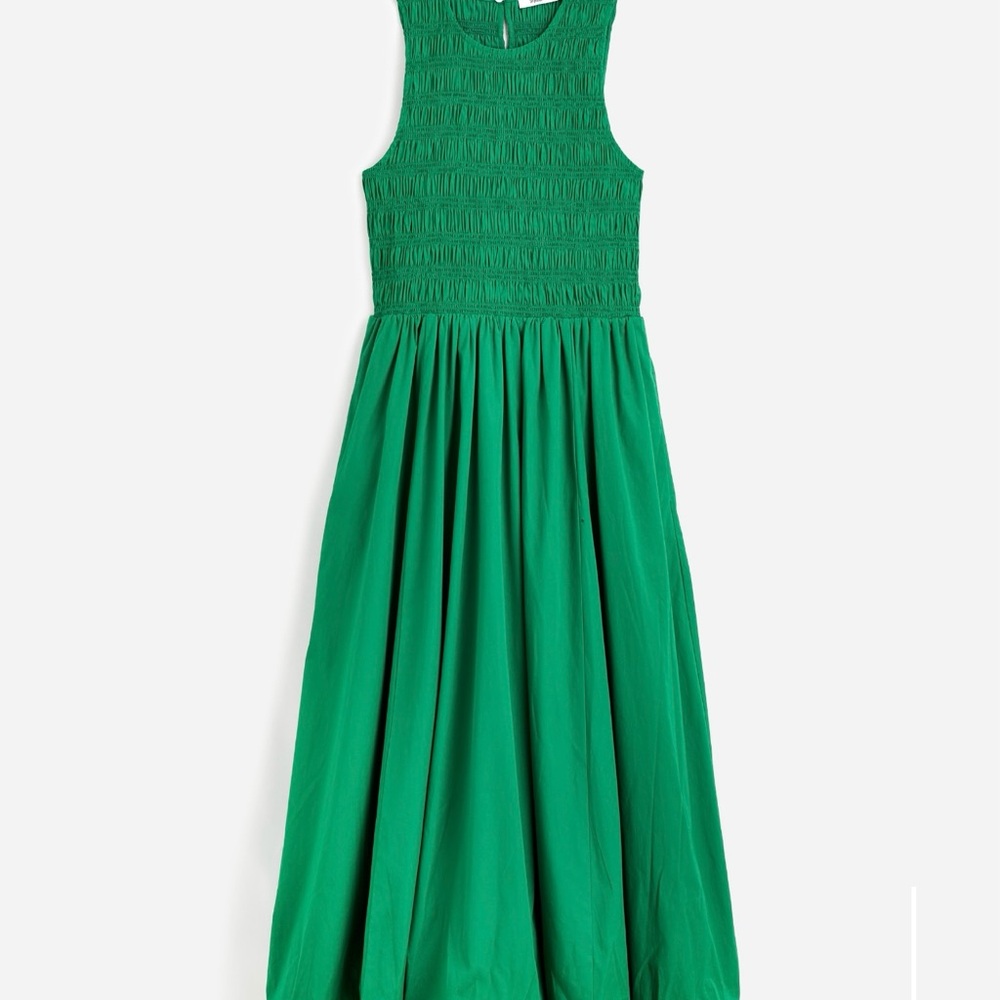 Madewell Melody Bubble Hem Smocked Midi Dress